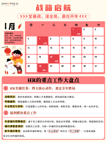 關愛通梳理 | 2026HR日歷：全年重點盡在掌握，提效必備